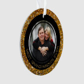 最高の祖父母 | 金ゴールドグリッター | クリスマス オーナメント (正面)