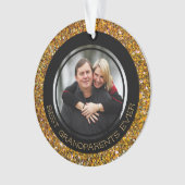 最高の祖父母 | 金ゴールドグリッター | クリスマス オーナメント (正面)