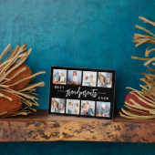 最高の祖父母Ever 8 Photo Collage Black フォトプラーク (側面)