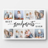 最高の祖父母Ever 8 Photo Collage White フォトプラーク (正面)