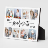 最高の祖父母Ever 8 Photo Collage White フォトプラーク (側面)