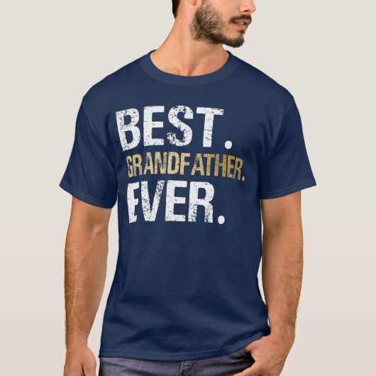 最高の祖父 グランドパパ レトロ Tシャツ (正面)