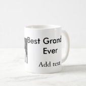 最高の祖父 フォト 名前 クラシック エレガント コーヒーマグカップ (正面右)