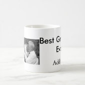 最高の祖父 フォト 名前 クラシック エレガント コーヒーマグカップ (中央)