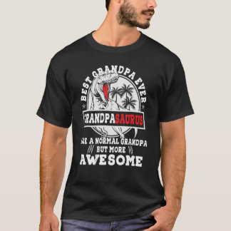 最高の祖父 メンズ グランドパサウルス・レックス 恐竜 Tシャツ