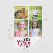 最高の祖父Ever 4孫の写真 ゴルフタオル (インサイチュ)