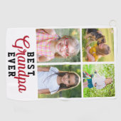 最高の祖父Ever 4孫の写真 ゴルフタオル (横)