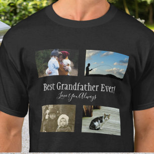 最高の祖父Ever Photo Collage白書 Tシャツ