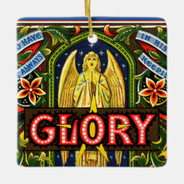 最高の神に栄光を…スクエア セラミックオーナメント