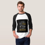 最高の種類のパパはバイカーを育てる タイポグラフィ Tシャツ (正面フル)