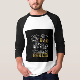 最高の種類のパパはバイカーを育てる タイポグラフィ Tシャツ