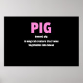 最高の笑わされるPig Bacon定義 ポスター (正面)