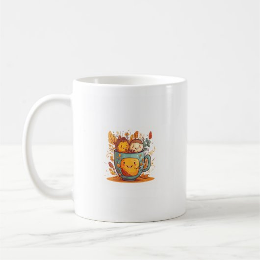 最高の紅茶,親友, かわいい, 紅茶のテーマ コーヒーマグカップ (左)