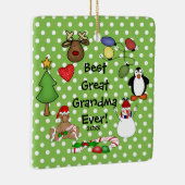 最高の素晴らしおばあちゃん セラミックオーナメント (右)