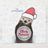 最高の素晴らしクリスマス醸造オーターおもしろいパン ビールラベル (シングルラベル)