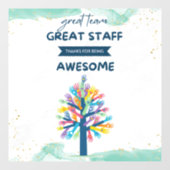 最高の素晴らしチーム素晴らしスタッフ ウィンドウサイン (シート)