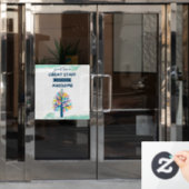 最高の素晴らしチーム素晴らしスタッフ ウィンドウサイン (オフィスドア)