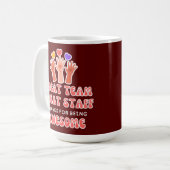 最高の素晴らしチーム素晴らしスタッフ コーヒーマグカップ (正面左)