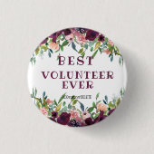 最高の素晴らしボランティア感謝してい者 缶バッジ (正面)