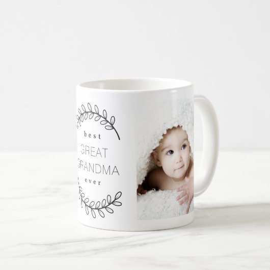 最高の素晴らしGranda Everフローラリース写真 コーヒーマグカップ (正面右)