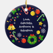 最高の素晴らしGrandpa Ever Christmas 2Sided セラミックオーナメント (裏面)