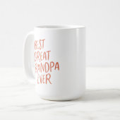 最高の素晴らしGrandpa Ever Red Type コーヒーマグカップ (正面左)
