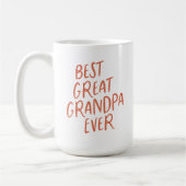 最高の素晴らしGrandpa Ever Red Type コーヒーマグカップ (左)