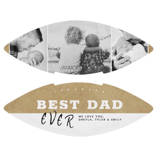 最高の素朴パパタイポグラフィ父の日3写真 アメリカンフットボール (パネル)