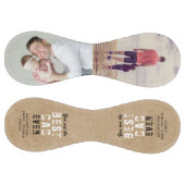 最高の素朴パパ父の日2写真コラージュ ソフトボール (パネル)