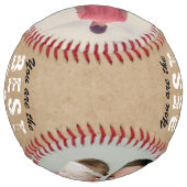 最高の素朴パパ父の日2写真コラージュ ソフトボール (裏面)