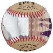 最高の素朴パパ父の日2写真コラージュ ソフトボール (正面)