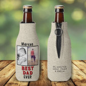 最高の素朴パパ父の日2写真コラージュ ボトルクーラー