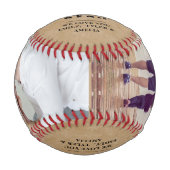 最高の素朴パパ父の日2写真コラージュ 野球ボール (正面)