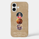 最高の素朴パパ父の日3 Oval Photo Collage Case-Mate iPhoneケース (裏面)