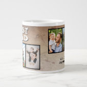 最高の素朴パパ父の日6写真 ジャンボコーヒーマグカップ (正面)