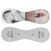 最高の素朴パパEver Father's Day 2 Photo Collage ソフトボール (パネル)