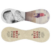 最高の素朴パパEver Father's Day 2 Photo Collage ソフトボール (パネル)