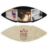 最高の素朴パパEver Father's Day 3 Photo Collage アメリカンフットボール (パネル)