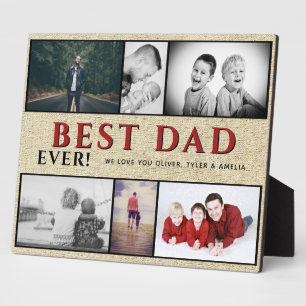 最高の素朴パパEver Father's day 6 Photo Collage フォトプラーク