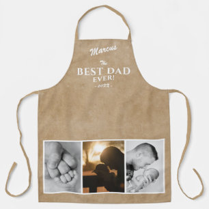 最高の素朴パパEver Father's Day Keepsake 3 Photo エプロン