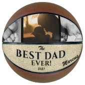 最高の素朴パパEver Father's Day Keepsake 3 Photo バスケットボール (正面)