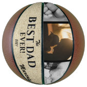 最高の素朴パパEver Father's Day Keepsake 3 Photo バスケットボール (縦)