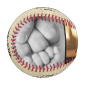 最高の素朴パパEver Father's Day Keepsake 3 Photo 野球ボール (正面左)