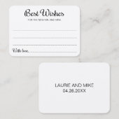 最高の素朴ミセスの客書を結婚お願い プレイスカード (正面/裏面)