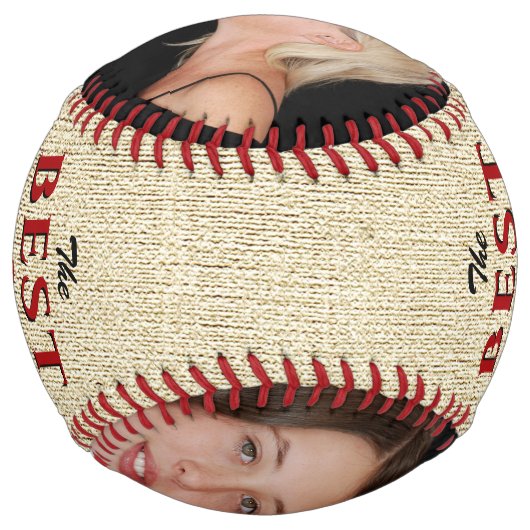 最高の素朴母は写真コラージュ2つ ソフトボール (正面)