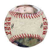 最高の素朴StepパパEver 2 Photo Father's Day 野球ボール (裏面)