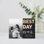 最高の結婚式のお礼 ポストカード (スタンド正面)