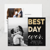 最高の結婚式のお礼 ポストカード (正面/裏面)