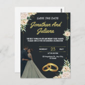 最高の結婚式招待状モデル ポストカード (正面/裏面)