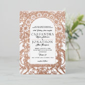 最高の結婚式招待状:アールヌーボー&詩  箔招待状 (立ち正面)